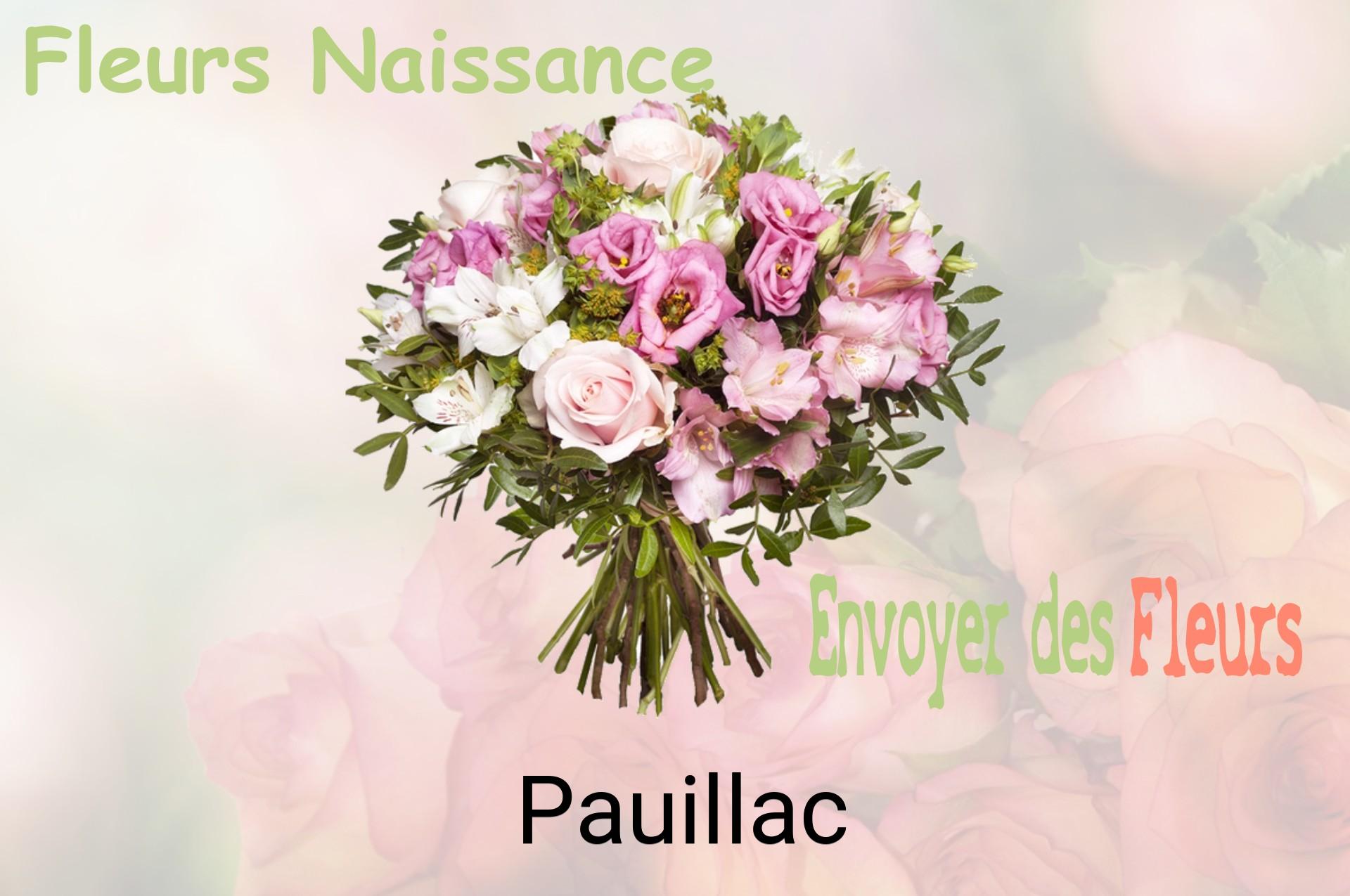 Bouquet de fleurs de naissance livré à Pauillac