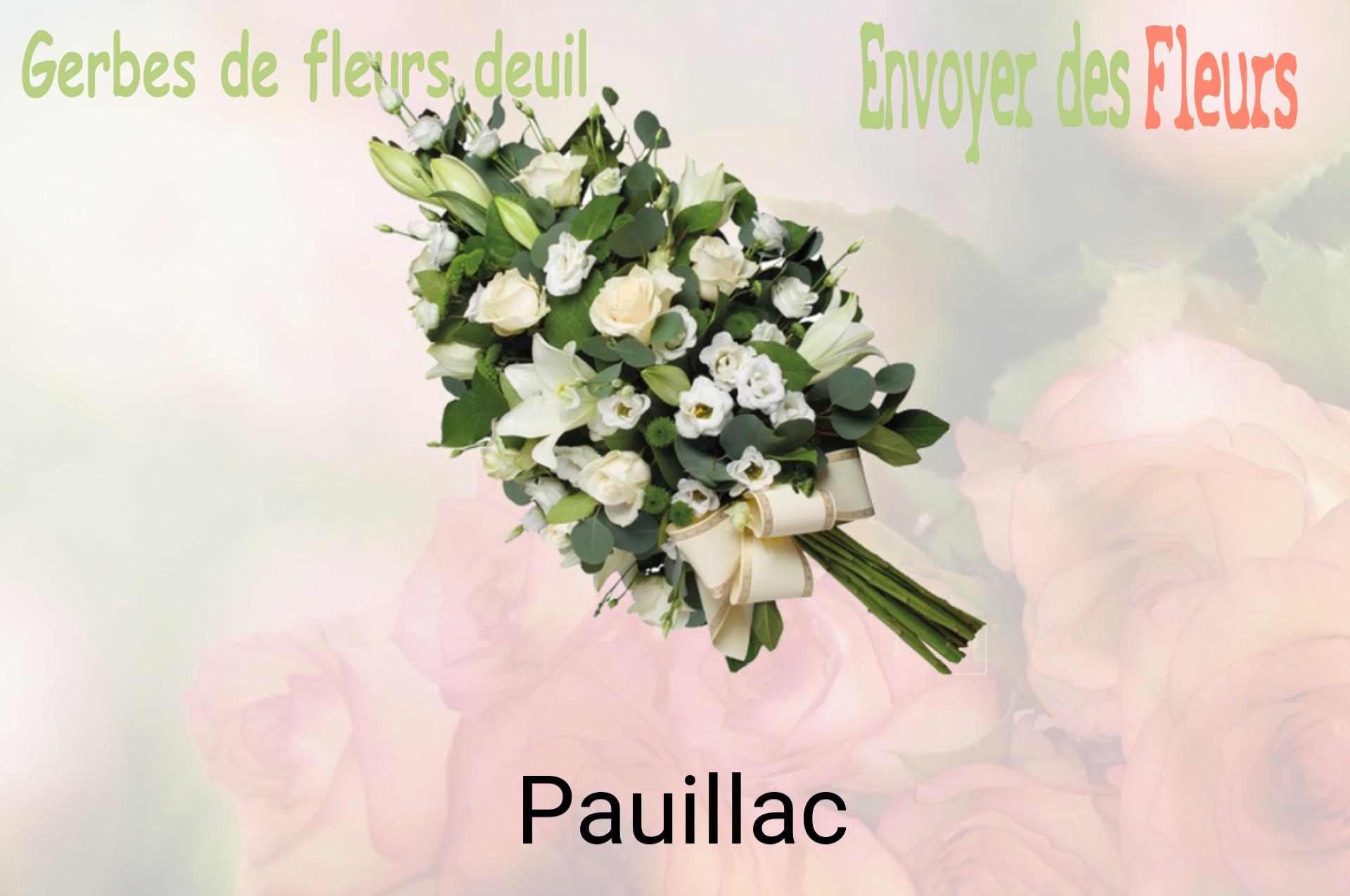 Gerbe de fleurs de deuil livrée à Pauillac
